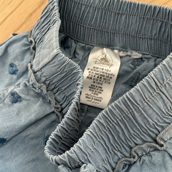 Toddler Girl Disney Minnie Mouse Embroidered Wide Leg Long Pants - Picture 2 of 4